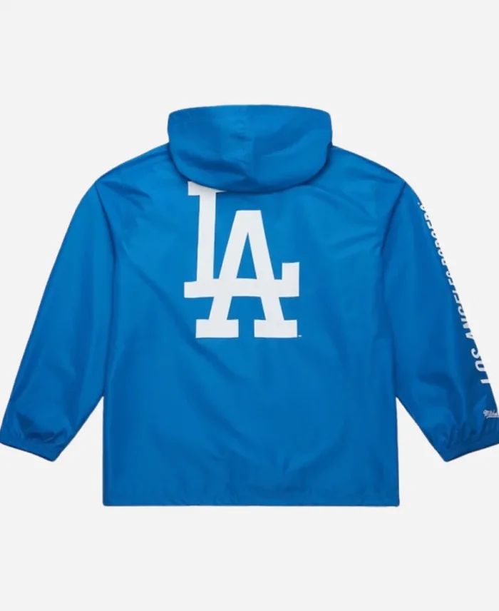 Los Angeles Dodgers Coaches Full-Snap Hooded Windbreaker Blue Jacket