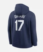 Los Angeles Dodgers Shohei Ohtani Nike Navy Player Name & Number Club Fleece Pullover Hoodie For Unisex