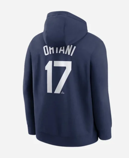 Los Angeles Dodgers Shohei Ohtani Nike Navy Player Name & Number Club Fleece Pullover Hoodie For Unisex
