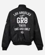 Los Angeles Dodgers x GR8 Tokyo Series Black And Blue Varsity Jacket For Unisex