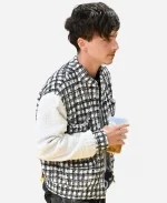 Los Angeles Lakers Game Timothee Chalamet White Tweed Jacket