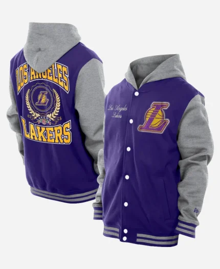 Los Angeles Lakers New Era Purple Jacket