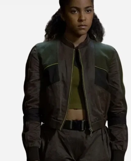 Lou Llobell Tv Series Foundation Season 02 Gaal Dornick Green Bomber Jacket