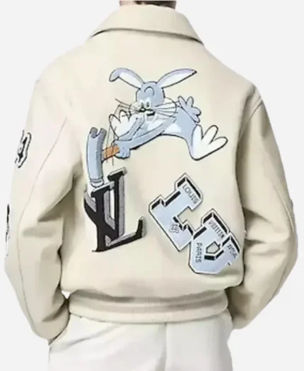 Louis Vuitton FW22 Lv Bugs Bunny Varsity Letterman Jacket For Sale