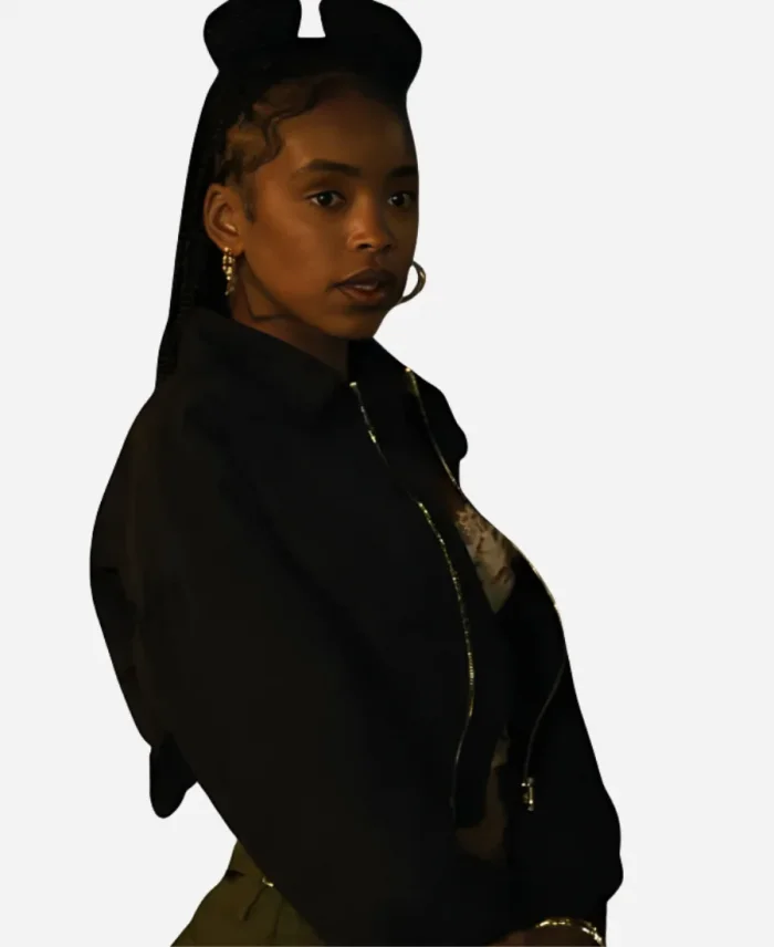 Lovie Simone TV Series Forever 2025 Keisha Clark Black Cropped Bomber Jacket