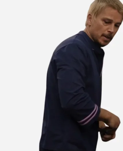 Lucas Reyes Movie Fight Or Flight 2025 Josh Hartnett Blue Track Suit