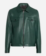 Luke Bryan American Idol S23 Leather Green Jacket