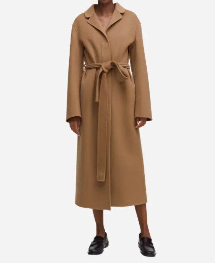 Lydia Blair TV Game Show Million Dollar Secret 2025 Brown Wool Trench Coat