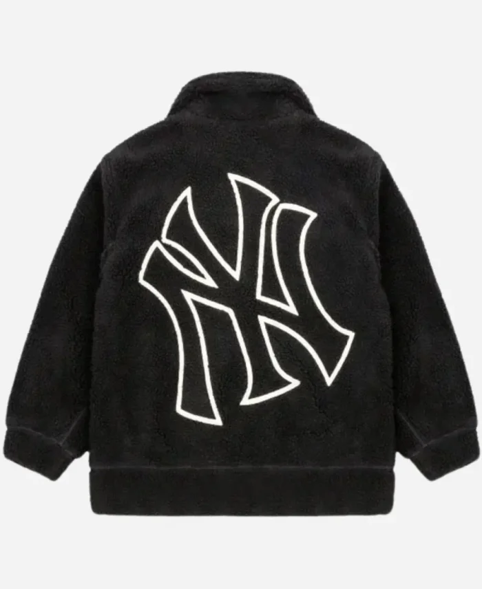 MLB 2025 New York Yankees Black Sherpa Jacket