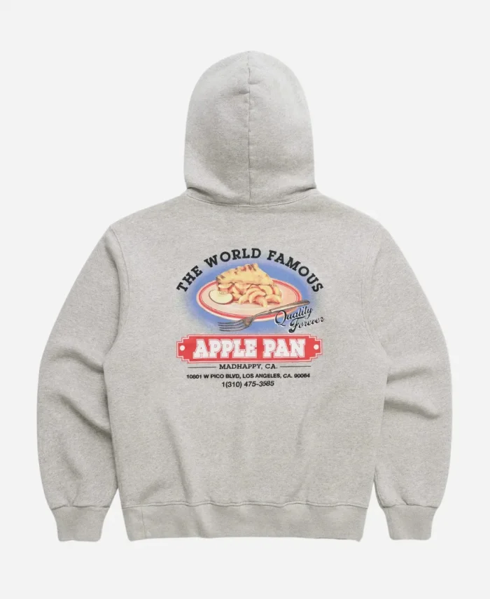 Madhappy Apple Pan Pie Pullover Grey Fleece Hoodie