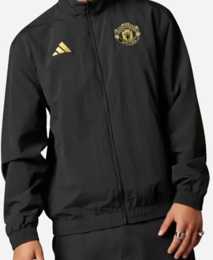 Manchester United Stone Roses Black Anthem Jacket