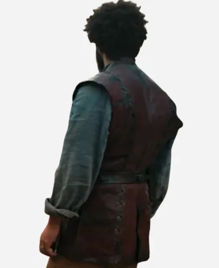 Marcus Rutherford Tv Series The Wheel of Time Season 02 Perrin Aybara Brown Leather Vest