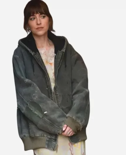 Materialists 2025 Dakota Johnson Cotton Hooded Jacket