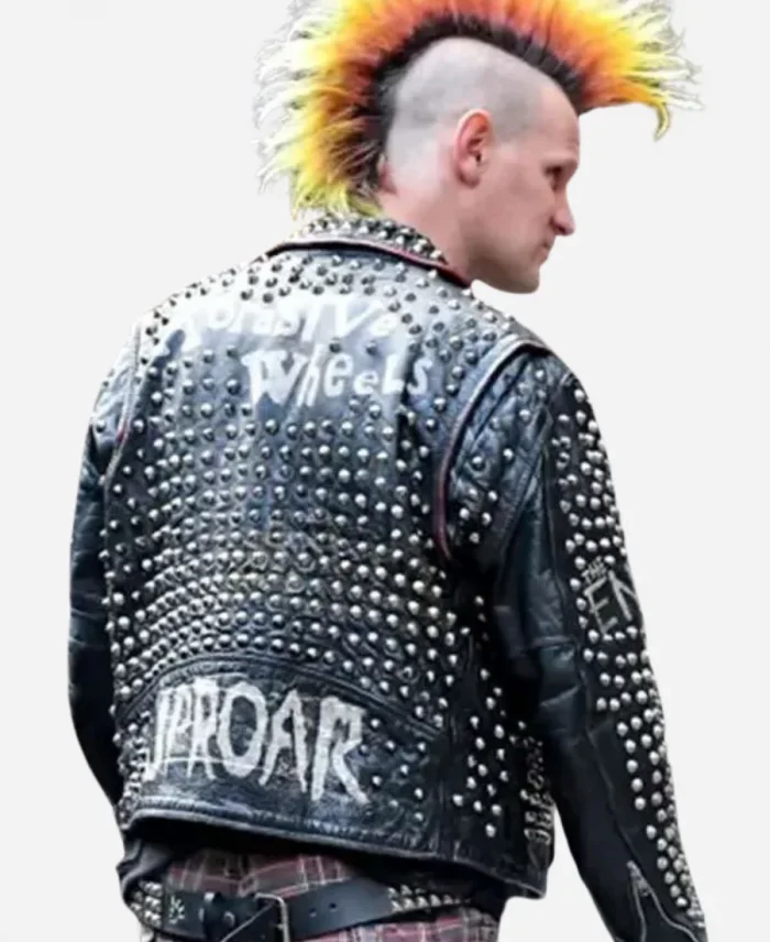 Matt Smith Caught Stealing 2025 Biker Leather Jacket