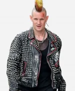 Matt Smith Caught Stealing 2025 Leather Biker Jacket