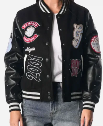 Memphis Grizzlies Black Varsity Sparkle Jacket