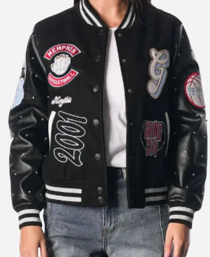 Memphis Grizzlies Black Varsity Sparkle Jacket