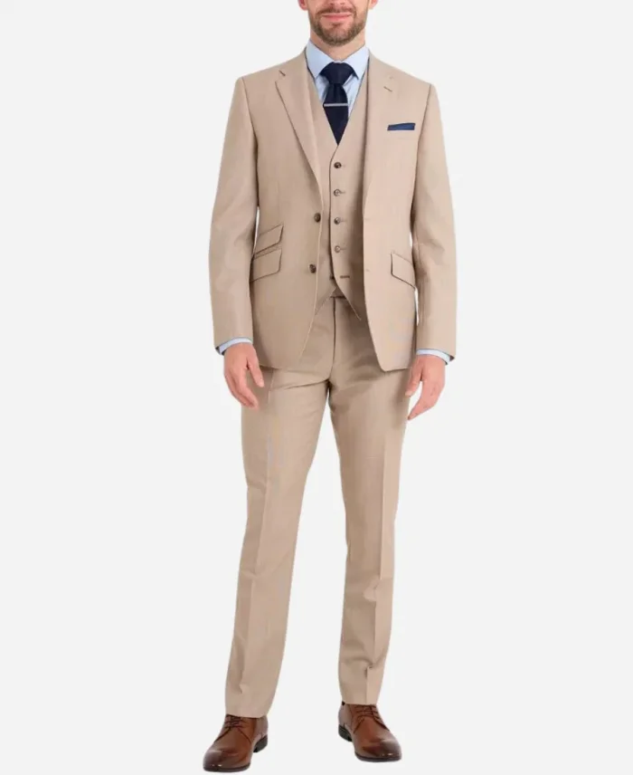Men's 3 Piece Tan Tuxedo Suit