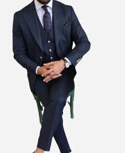 Men's Formal 3 Piece Navy Suit