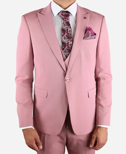 Men's Pink Three Piece Suit