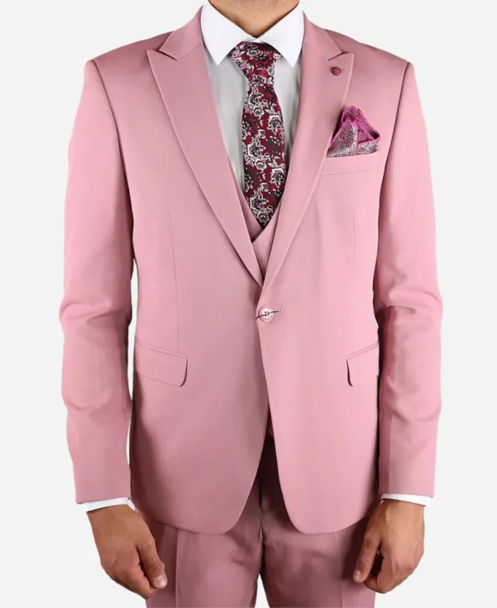 Men's Pink Three Piece Suit