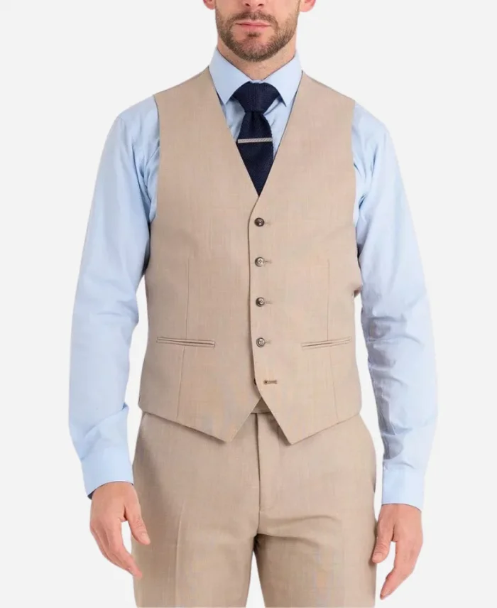 Men's Tan 3 Piece Tuxedo Suit