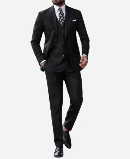 Men’s Three Piece Black Suit
