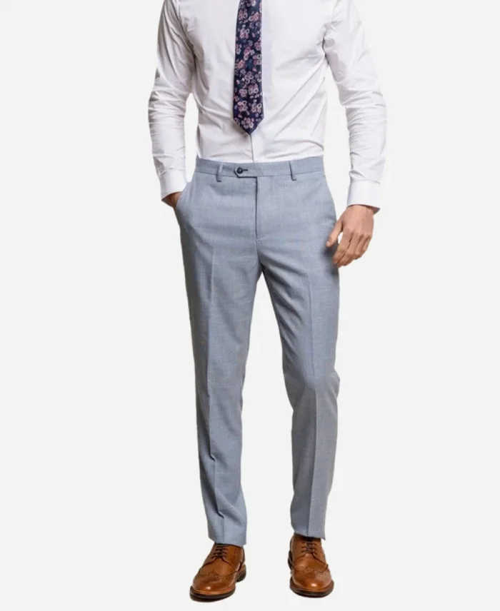 Men's Three Piece Formal Aqua Blue Suit