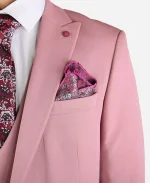 Men's Three Piece Formal Pink Prom Suit For Sale