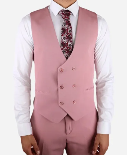 Men's Three Piece Pink Suit