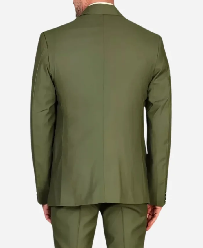 Men's Three Piece Slim Fit Olive Green Tuxedo Suit For Sale