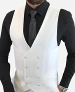 Men’s Three Piece Slim Fit White Wedding Tuxedo Suit For Sale
