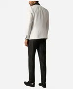 Men's White & Black One Button Three Piece Tuxedo
