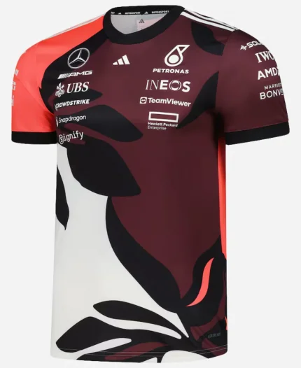 Mercedes-AMG Petronas F1 2025 Miami Grand Prix Dark Red Jersey For Sale
