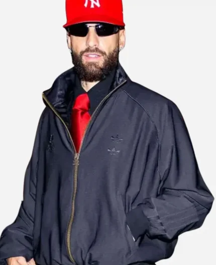 Met Gala Afterparty 2025 Maluma Black Varsity Bomber Jacket For Men and Women