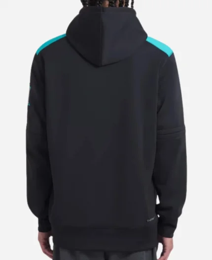 Miami Marlins Nike 2025 City Connect Authentic Collection Therma Pullover Black Hoodie