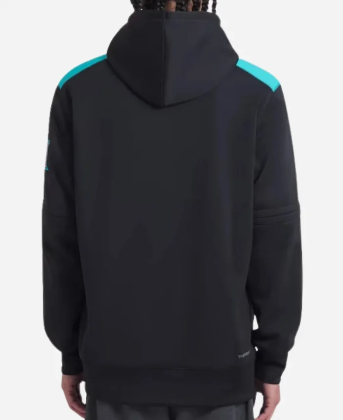 Miami Marlins Nike 2025 City Connect Authentic Collection Therma Pullover Black Hoodie