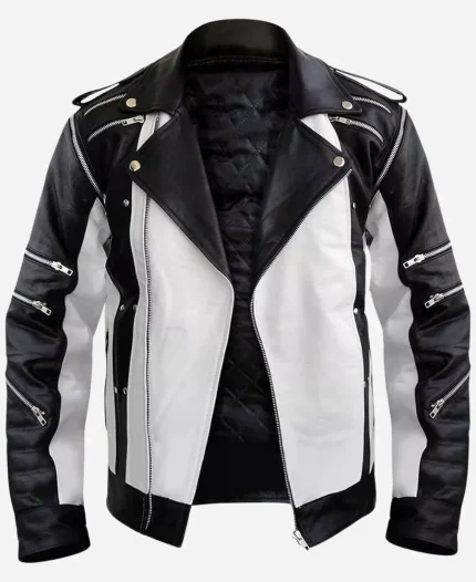 Michael Jackson Black & White Pepsi Leather Jacket