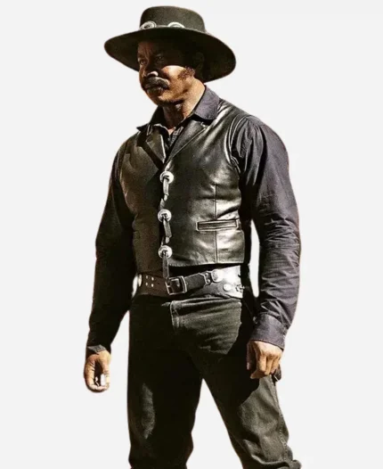 Michael Jai White Outlaw Johnny Black Leather Vest