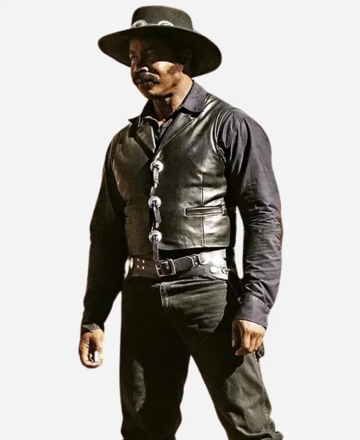 Michael Jai White Outlaw Johnny Black Leather Vest