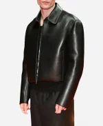 Mickey Barnes Movie Mickey 17 Robert Pattinson Black Leather Jacket
