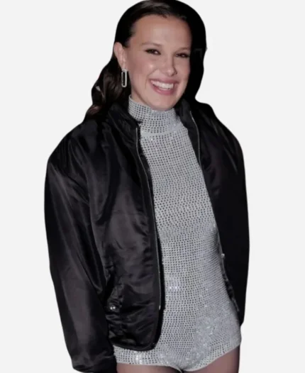 Millie Bobby The Electric State 2025 Black Jacket