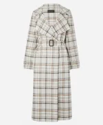 Miranda Hobbes And Just Like That Season 03 Cynthia Nixon Checked Belted Trench Coat