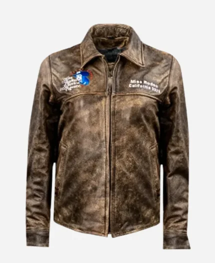 Miss Rodeo America 2025 Brown Leather Jacket
