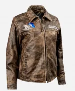 Miss Rodeo America Association 2025 Distressed Brown Leather Jacket