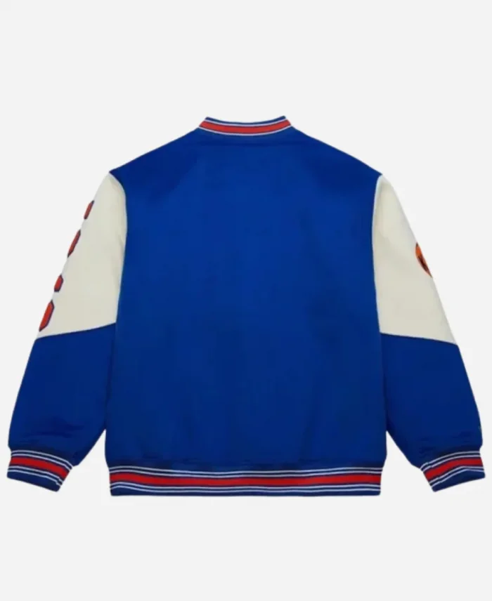 Mitchell & Ness Knicks Team History Blue Varsity Jacket