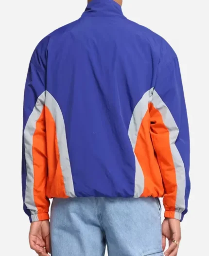 Mitchell & Ness New York Knicks Nylon Blue & Orange Track Jacket