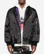 Moncler Genius x Palm Angels Down Black Bomber Jacket