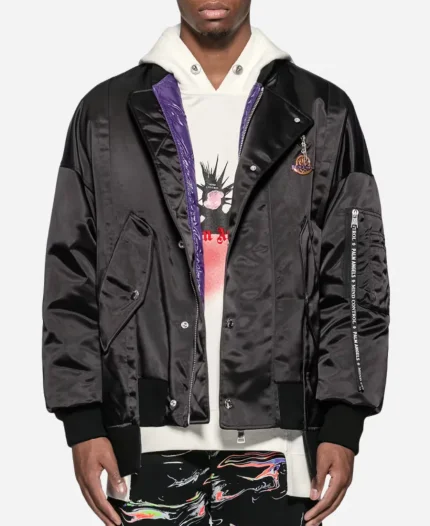 Moncler Genius x Palm Angels Down Black Bomber Jacket
