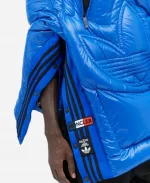 Moncler x Adidas Originals Chambery Trefoil Anorak Blue Hooded Jacket For Sale
